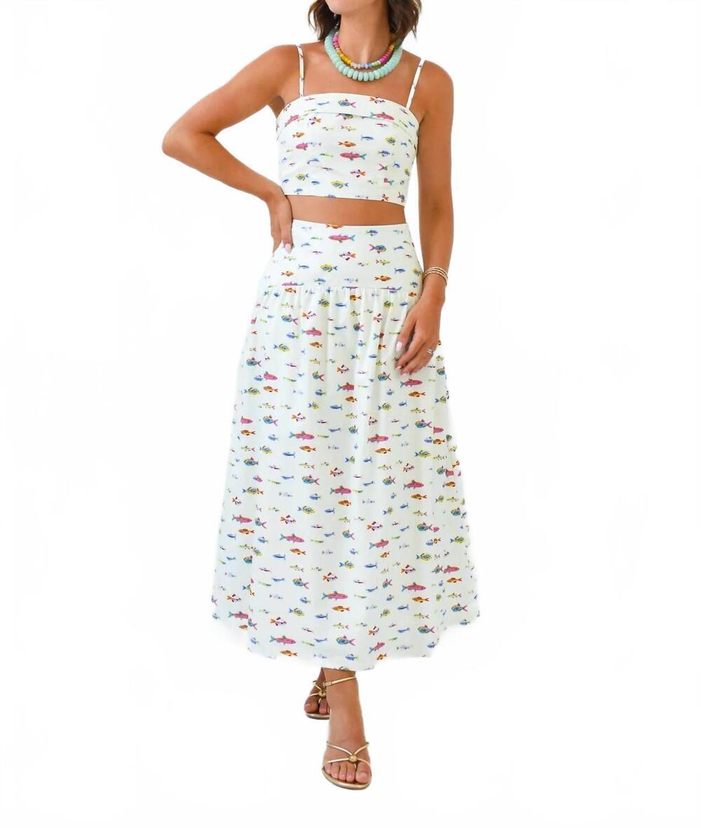 NEW TCEC reel cute fish print set in cream multi